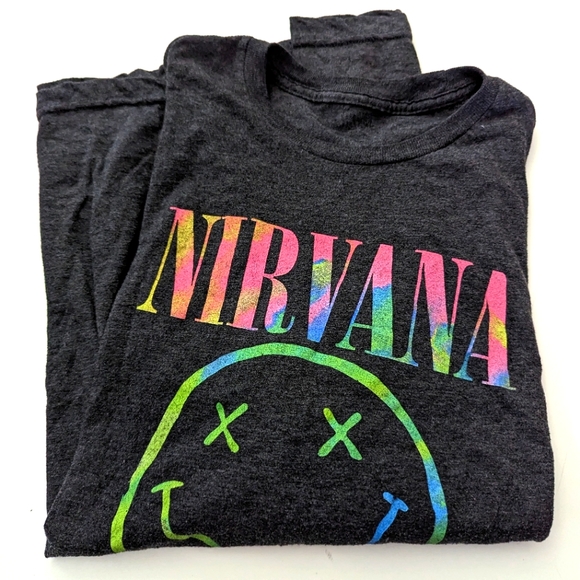Nirvana Gray Screen Graphic T-Shirt L/XL - Picture 6 of 6